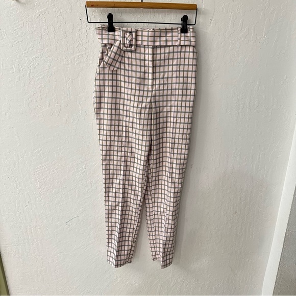 Pants - ASOS Designs Checker Plaid Pink Blue Green Belted US 32 EU 0 UK 4